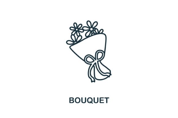 Bouquet Icon Graphics for Crafting