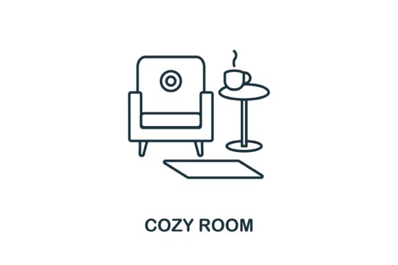 Cozy Room Icon: A Graphic Asset for Warm Branding