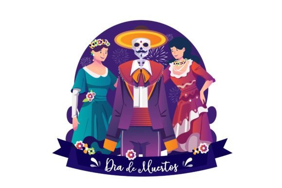 Dia De Los Muertos Graphics for Digital Selling
