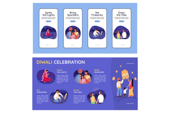 Diwali Celebration Graphics for Modern Web Design