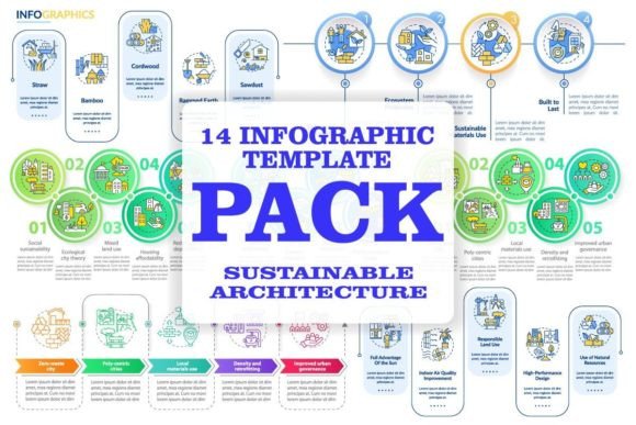 Eco-friendly Architecture Graphics for Modern Branding