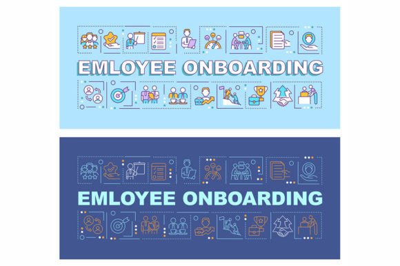 Employee Word Concepts Banner Set for Modern Web Design