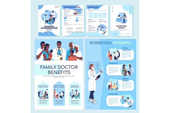 Hospital Treatment Flat Vector Templates for Modern Branding