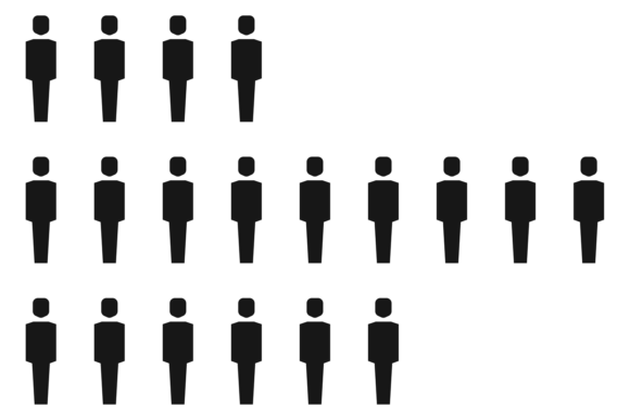 People Counting Infographics Element for Modern Design